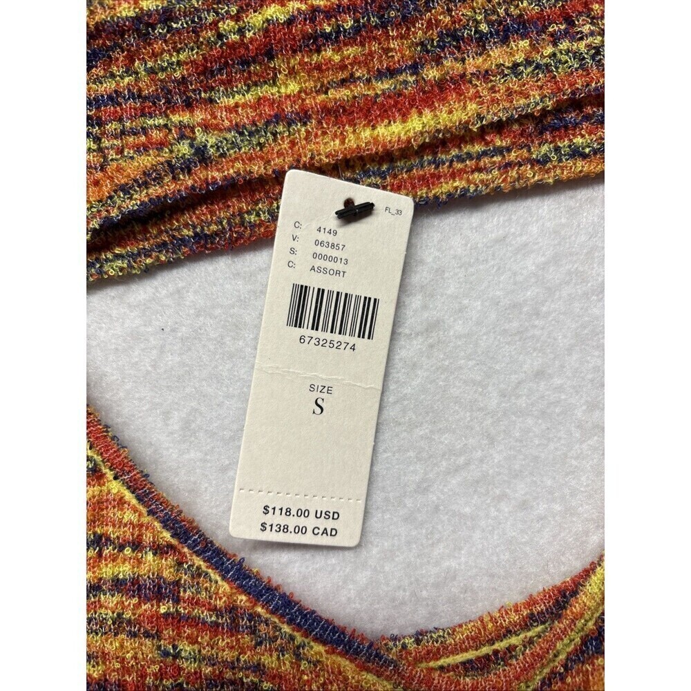 NWT Anthropologie Current Air Cut Out Mini Dress Multicolor Size Small Stretchy - Picture 3 of 5